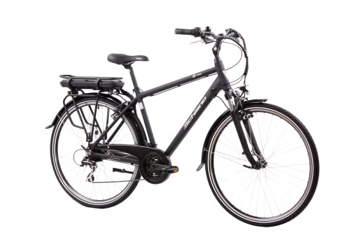 F.lli Schiano E-Ride 28" E-Bike, Bicicletta Elettrica da Uomo con Motore 250W e Batteria al Litio 36V 10,4Ah estraibile, con 21 Velocità, Colore Nero