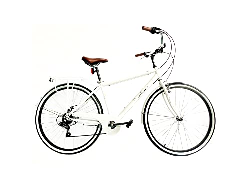 Versiliana Biciclette Vintage - City Bike - Resistene - Pratica - Comoda - Perfetta per moversi in città (UOMO 28', BIANCO/NERO)
