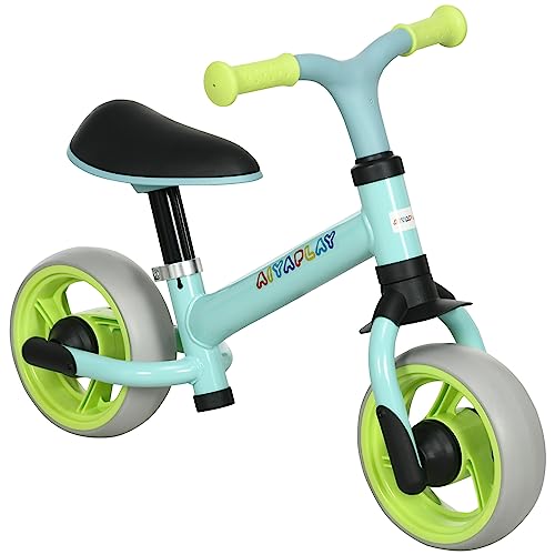 AIYAPLAY Bici Senza Pedali per Bambini max 48 Mesi con Sella Regolabile e Ruote in EVA, Bicicletta Bimbo in Acciaio, PP, PU e TPR, 66.5x34x47 cm, Multicolore