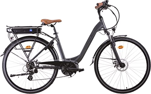 i-Bike, Urban 600, Bicicletta Elettrica a Pedalata Assistita Unisex adulto, Grigio antracite, Unica