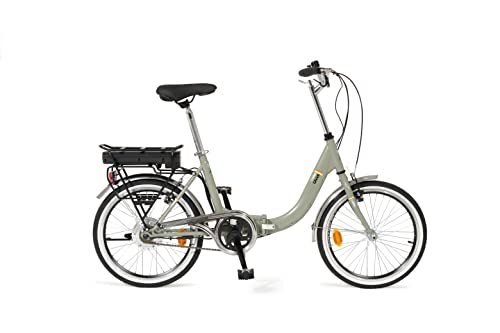 i-Bike, Fold Green, Bicicletta Elettrica a Pedalata Assistita, Pieghevole, Unisex Adulto, Verde, Taglia Unica