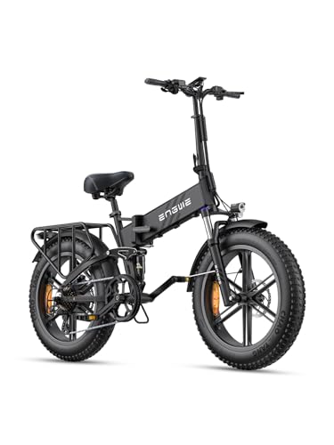 ENGWE Bicicletta Elettrica Pieghevole| 832Wh 16AH Durata 110KM| 20'×4.0' Fat Tire|Sensore di Coppia| Sospensione Completa|Shimano 8 Velocità| 2024 ENGINE Pro 2.0 (Spazio Nero)