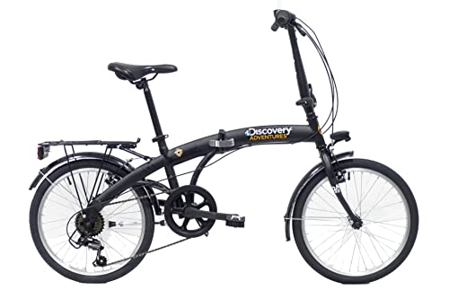 Discovery 2722, Bicicletta Pieghevole 20' Nero Opaco Unisex-Adulto, 20