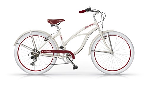 MBM Honolulu Bicicletta Donna 26', Avorio, 45 cm