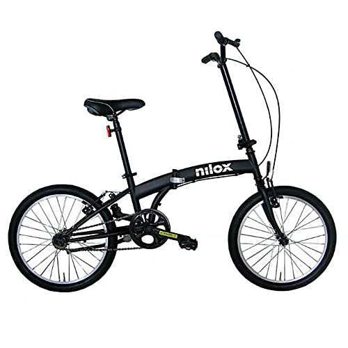 Nilox, Bike X0, Bici Pieghevole, Facile da Trasportare, Design Moderno, con Telaio Opaco in Acciaio, Bicicletta Leggera, 12 kg di Peso, con Cerchi in Alluminio da 20'