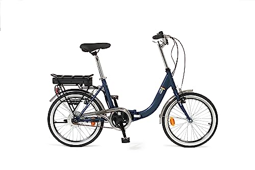 i-Bike, Fold Green, Bicicletta Elettrica a Pedalata Assistita, Pieghevole, Unisex Adulto, Blu, Taglia Unica