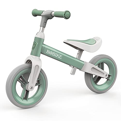 MHCYLION Bicicletta Bambini Senza Pedali per 1,5-4 Anni Fino a 25 Kg, volante e sellino Regolabili in Altezza, Bloccasterzo, Giocattoli Regali per Bambini Bicicletta Equilibrio Bambino,Verde