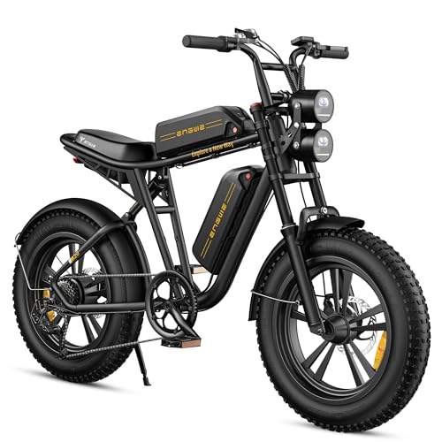ENGWE M20 Bici Elettrica Uomo, 150KM / 75KM Autonomia Sistema con 20'×4.0 Fat Tire,48V 26AH / 13AH E-bike Off-roade Cambio 7 Velocità e Sospensione Completa