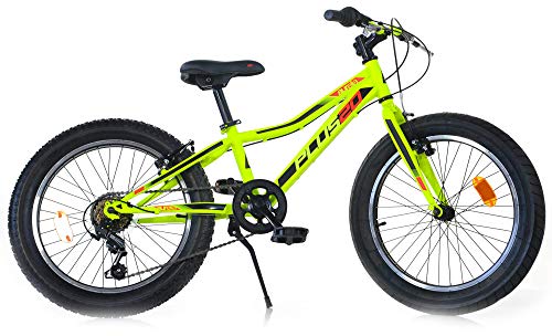 Bicicletta Fat-Bike Ragazzo 20' 6V Aurelia MTB Plus Gialla