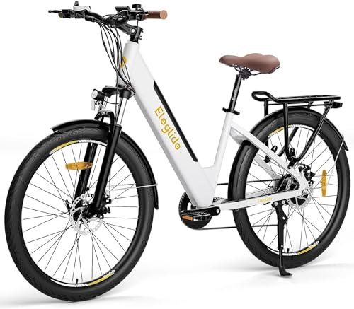 Eleglide Bicicletta Elettrica T1 Step-Thru, Batteria 13Ah Bicicletta Elettrica da Trekking, 27,5' Bici Elettrica, Cambio 7vel, Con Portapacchi Posteriore, Motore Con Coppia di 50 Nm