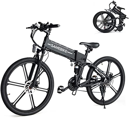 SAMEBIKE LO26-II Mountain Bicicletta Elettrica Adulti Rimovibile 48V10.4AH Batteria 26 Pollice Pieghevole Biciclette Elettriche con Display LCD Velocità Ebikes