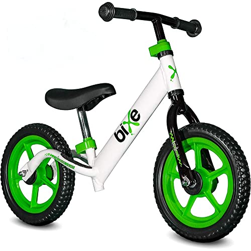 Bixe Bicicletta Senza Pedali 2-5 Anni - Bicicletta Bambini 2 Anni - Balance Bike Alluminio - Bici Senza Pedali Leggera 1,8 kg - Bici Bambino Senza Pedali per Equilibrio - Verde